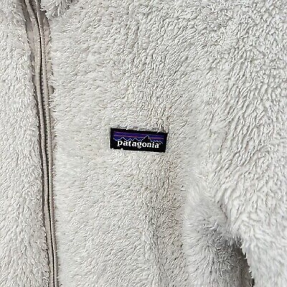 Patagonia White Teddy Jacket Cozy Fleece Zip-Up - Picture 3 of 6